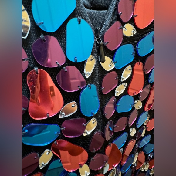 Jovani Jeweled Romper / Size 0 / Teal - Fucsia- Pink - Silver- Black - Picture 4 of 14